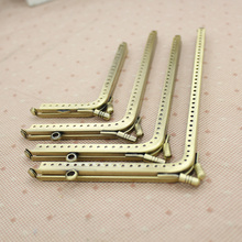 Elegant 5Pcs/lot Rectangular L Shape Knurling Metal Opening Bags DIY Phone Bag Accessories Purse Frame Mouth Gold Kiss Clasp 2024 - buy cheap