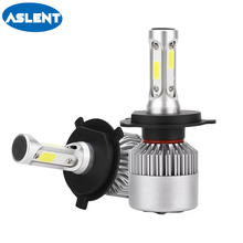 Aslent H4 H7 H11 H1 H3 9005 9006 COB Car LED Headlight Bulbs Hi-Lo Beam 72W 8000LM 6000K Auto Headlamp Fog Light Bulb DC12v 24v 2024 - buy cheap