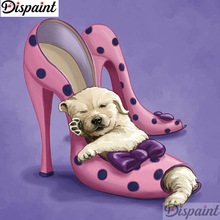 Алмазная 5D картина «собака, обувь, пейзаж», полная вышивка из смолы, вышивка крестиком, домашний декор A12365 2024 - купить недорого