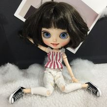 2pcs/set 1/6 Doll Clothing Western-style Blyth Top+ jeans for Azone, Licca, Blyth Pant for Barbi Doll Clothes Accessories 2024 - buy cheap