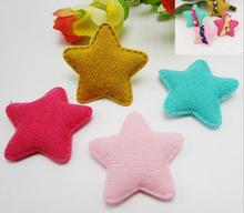 Apliques acolchados de lana con forma de estrella para niños, accesorios para el cabello y parche de ropa, 26 unidades/lote, 4,5 cm 2024 - compra barato