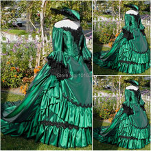 2015 new Victorian Corset Gothic/Guerra Civil Southern Belle Ball Vestido vestidos Vestido de Halloween EUA 4-16 S-028 2024 - compre barato