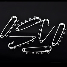 20Pcs Silver Plated 5 Holes Brooches Pins Fashion Jewelry Diy Findings Charms 7cm 2024 - buy cheap