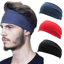 Men Women Sport Yoga Wide Headband Sweatband Solid Color Stretch Outdoor Fitness Elastic Hair Bands Hair Accessories Headwear 2024 - buy cheap