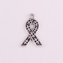 Autism Awareness Pendants With Holes ribbon Charm with Autism Hope Wholesale ID Jewellery antique silver plated 2024 - buy cheap