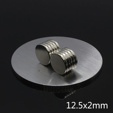 Imán magnético redondo superfuerte, disco de 12,5x2mm, diámetro de 12,5mm x 2mm, N35, NdFeB, imán de neodimio de 12,5x2mm, 50 Uds. 2024 - compra barato