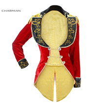 Charmian Halloween Cosplay Costume Retro Red Velvet Tailcoat Jacket Vintage Swallow-tailed Coat Carnival Costume 2024 - buy cheap