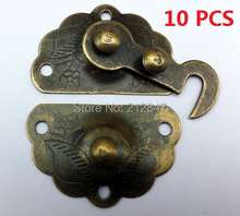 10Pc Antique Bronze Jewelry Wooden Box Hasps Drawer Latches Decorative Brass Suitcases Hasp Latch Buckle Clasp 2024 - buy cheap