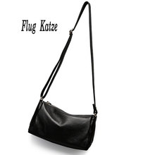 Flug katze-Bolso de hombro de piel auténtica para mujer, bandolera de piel de vaca de diseñador de marca, de lujo 2024 - compra barato