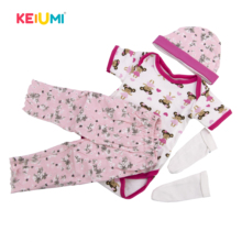 22-23 Inch KEIUMI Baby Doll Clothes Reborn Doll Accessories Multicolor Clothes With Various Cartoon For Kid Reborn Doll Toy 2024 - buy cheap