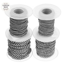 10Yards/Roll Dia 1.5mm 2mm 2.4mm 3mm Beaded Ball Chain Bulk Stainless Steel Jewelry Chains for Necklaces Jewelry Making Supplies 2024 - buy cheap