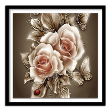 diamant painting Diamond Embroidery Flowers Diamond Painting Cross Stitch Kits Rose Full Square Resin diamond  round 2024 - buy cheap