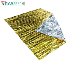 Rayseeda 210*160cm Disposable Emergency Survival Rescue Blanket Folding Pocket First Aid Emergency Blanket Large Size Gold Color 2024 - buy cheap