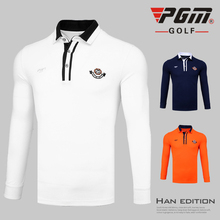 Pgm Golf Мужская футболка с длинными рукавами, быстросохнущая Мужская дышащая удобная спортивная одежда для гольфа, ветрозащитная одежда для гольфа D0356 2024 - купить недорого