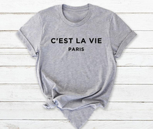 C'est la Vie paris T-Shirt graphic quote unisex vintage French aesthetic tumblr women unisex grunge camisetas tops tee tshirt 2024 - buy cheap
