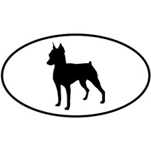 13.8*7.7CM Miniature Pinscher Minipin Dog Car Stickers Fashion Vinyl Decal Car Styling Bumper Decoration Black/Silver S1-0690 2024 - buy cheap