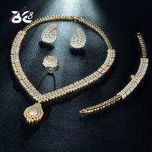 Be 8 Wedding Jewelry Accessories Fashion Nigerian Jewelry Set for Women Leaf Design Pendant Gold Color Brand Jewelry Sets S249 2024 - buy cheap