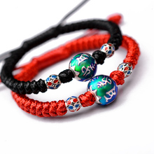 Fashion couple red rope six-word mantra warm color color bracelet handmade men and women new hot sale 2024 - buy cheap