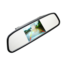 Espelho retrovisor para carro, 4.3 polegadas, tft, lcd, colorido, monitor, vídeo, dvd player, áudio do carro, câmera reversa do carro 2024 - compre barato