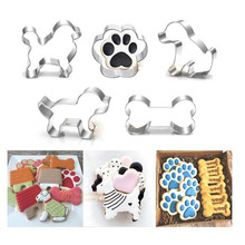 6 Styles Animal Pet Dog Bone Paw Cookie Cutter Mold 3D Sugar Craft Pastry Biscuit Fondant Cake DIY Baking Mold Decorating Tool 2024 - buy cheap