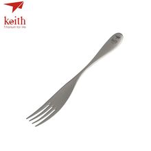 Keith New Thicken Solid Titanium Fork Streamline Design Outdoor Camping Hiking Travel Tablewares Dinner Fork Only 26g Ti5202 2024 - buy cheap