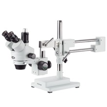 AmScope-microscopio con Zoom Trinocular, microscopio estéreo con soporte de brazo de dos ejes, 7X-45X 2024 - compra barato
