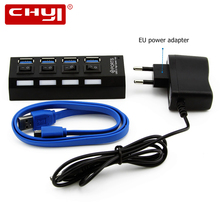 CHYI Mini USB HUB 3.0 Super Speed 5Gbps 4 Ports Portable Micro Splitter With External Power Adapter For PC Accessories 2024 - buy cheap