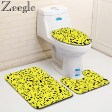 Zeegle Bath Mats Bathroom Carpet Toilet Rug Anti Slip Music Symbol Printed Home Decor Toilet Lid Cover Shower Room Rug Floor Mat 2024 - buy cheap