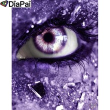 DIAPAI-pintura de diamante 5D DIY "Beauty eyes", cuadrados o redondos de imitación bordado de diamantes, estilo punto de cruz 3D, decoración, A23627, 100% 2024 - compra barato