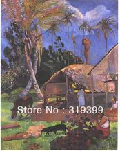 Paul Gauguin Portrait Oil Painting Reproduction on Linen canvas,The Black Pigs,Free DHL Shipping,Museum Quality oil painting 2024 - buy cheap
