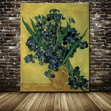 Arthyx Hand Painted Purple Iris Reproduction Oil Painting On Canvas Vincent van Gogh Famous Paintings For Living Room Home Decor 2024 - buy cheap