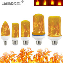 E27 E26 E14 E12 LED Flame Bulb 85-265V LED Flame Effect Fire Light Bulb Flickering Emulation Decor LED Lamp 3W 5W 7W 9W 2024 - купить недорого