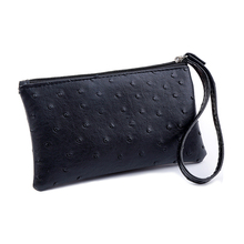 2017 Rushed Women Leather Handbags Casual Design Ostrich Zipper Phone Bags Ladies Clutches Carteira Feminina 2024 - buy cheap