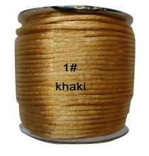 Сатиновый нейлоновый шнур Kahki с погремушкой + 80 м в рулоне, шнур с китайским узлом для бисероплетения, веревка для макраме, шнуры для браслетов, аксессуары 2024 - купить недорого