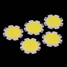 Worldwide Store 5pcs/lot Pure White Round COB Super Bright LED SMD Chip Light Lamp Bulb DC 9-12V  3W 2024 - buy cheap