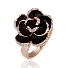 New Arrival Hot Sale Fashion Black Rose  Gold Health Nickel Free   Element Engagement Ring R657 2024 - buy cheap