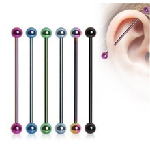 Nova Chegada 7 Cores Prego Osso Do Ouvido Brinco Piercing Jóia Do Corpo de Aço Inoxidável Das Mulheres Da Orelha Do Túnel Bar Lip Studs Natal presentes 2024 - compre barato