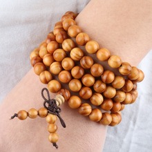 SUNYIK 8mm 108 Wood Beads Bracelet Mala Prayer Necklace Tibetan Buddhist Meditation 2024 - buy cheap