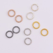 ZHU RU 20pcs/lot 8MM small ring Embossed hollow Notched circular ring Charms Pendant Finding for Jewelry Accessories Earring 2024 - buy cheap