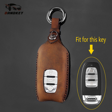 Dandkey Genuine Leather Keychain Car Key Case Fob Cover For Audi A4L A6L A8L Q5 A5 A6 A7 S5 S6 C7 S7 S8 Q7 A4 B7 B8 B9 Key Bag 2024 - buy cheap