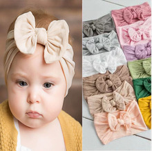 30pcs/lot Solid Color Nylon Bow Headwrap Nylon Bow Headband For Girls Baby Children 21 Colors U Pick 2024 - buy cheap