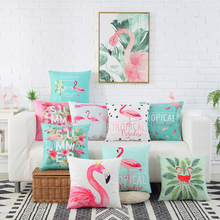 Flamingo Printed Cushion Cover Summer Style Pillow Cover Decorative Pillowcase for Home Sofa throw pillows Car pillowcase 2024 - buy cheap