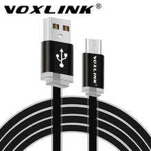 VOXLINK 1 м/2 м/3 м универсальное плоское зарядное устройство Micro USB кабель для синхронизации данных для телефонов Samsung HTC LG Sony huawei xiaomi Android 2024 - купить недорого