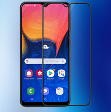 Película de vidro temperado para celulares samsung, galaxy a10, a30, proteção completa com cola 2024 - compre barato