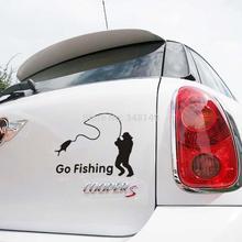 Aliauto Car Styling Go Fishing Car Stickers Decals for Chevrolet cruze Volkswagen Skoda polo golf opel renault Kia Lada bmw e39 2024 - buy cheap