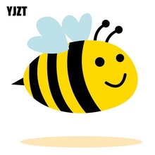 YJZT 13.4CM*13.7CM A Lovely Bee Cartoon Sticker Car PVC Decal 12-300554 2024 - buy cheap