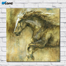 Wlong Художественная печать картина маслом холст животное красота-лошадь искусство стены, настенные картины для гостиной спальни офиса без рамки 2024 - купить недорого