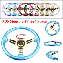 CNSPEED Gold New 350mm 14inch Steering Wheel ABS Steering Wheel 2024 - compre barato