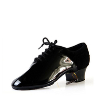 Кроссовки, танцевальная обувь, бальные туфли для латинских танцев, импортная лакированная кожа, удобный каблук, профессиональный черный каблук 4,5 см 2024 - купить недорого