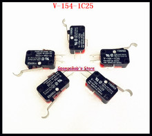 5pcs/Lot V-154-1C25 Micro Limit Switch  R Hooked Lever Arm 15A 250VAC SPDT NO NC Snap Action 2024 - buy cheap